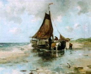 Unloading The Catch by Johan Frederik Cornelis Scherrewitz