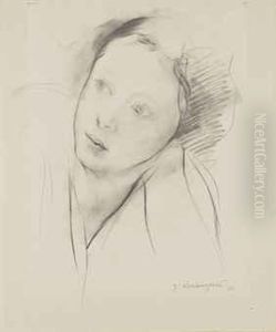 Femme Accoudee by Jean-Louis Boussingault