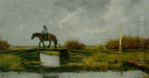 A Horse Pulling A Towboat A Horse Pulling A Towboat