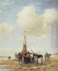 Unloading The Catch by Johan Frederik Cornelis Scherrewitz