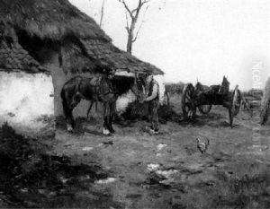In The Farmyard by Johan Frederik Cornelis Scherrewitz