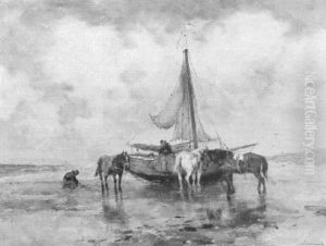 Unloading The Catch by Johan Frederik Cornelis Scherrewitz