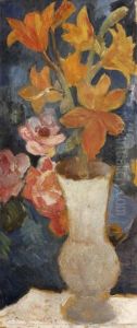 Fleurs Dans Un Vase by Jean-Louis Boussingault