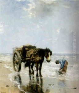 Digging Clams by Johan Frederik Cornelis Scherrewitz