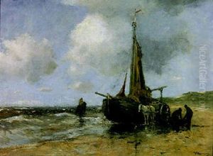 Unloading The Catch by Johan Frederik Cornelis Scherrewitz