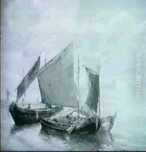 Fischerboote by Johan Frederik Cornelis Scherrewitz