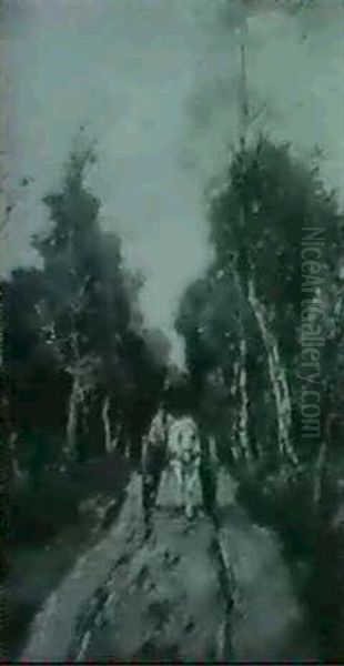 Wagon Cart On A Wooded Path - view 1