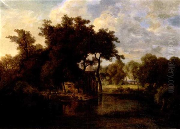 Baumreiche Landschaft Mit Bauernhaus - view 1