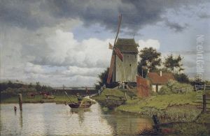 A Windmill On A Canal A Windmill On A Canal