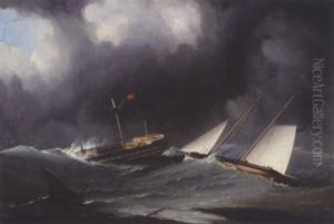 "khedive's" Disaster - A Troop Ship In Distress Being Rescued By The Royal Yacht Squadron