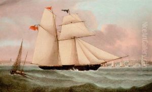 The "island Queen" Off Cowes by John Christian Schetky