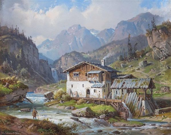 Sagemuhle In Alpiner Landschaft - view 1