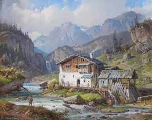 Sagemuhle In Alpiner Landschaft