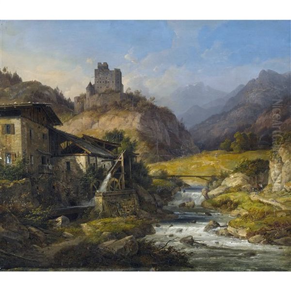 Muhle Mit Der Burg Marmels - view 1