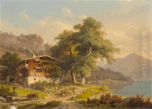 Landliche Landschaft Mit Einem See - view 1