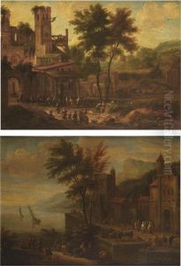 A Village Feast On The Outskirts Of A Town by Peeter Bout