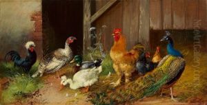 Federvieh Im Garten by Julius Scheuerer