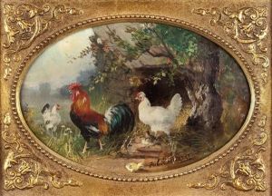 Hahn Und Huhner by Julius Scheuerer