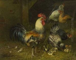 Huhnerhof by Julius Scheuerer