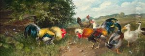 Huhner Und Enten by Julius Scheuerer
