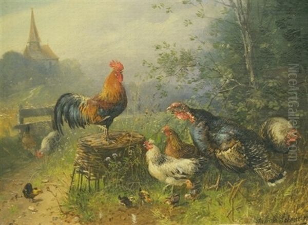 Fowl In A Country Landscape - view 1