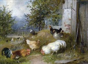 Huhnerhof by Julius Scheuerer