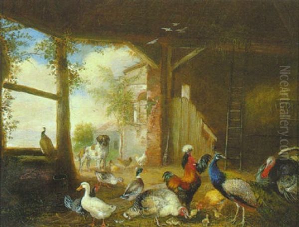 Geflugel Im Stall, Vom Hofhund Bewacht - view 1