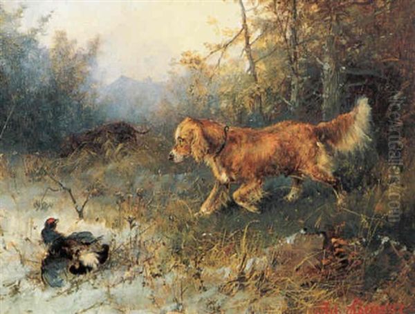 Vorstehhunde Stellen Einen Birkhahn - view 1