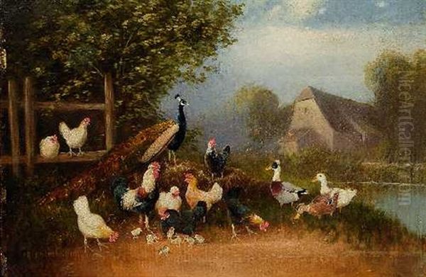 Huhnerhof Mit Pfau - view 1
