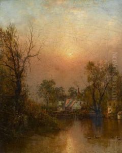 The Mill, Sand Island, Lehigh Valley, Bethlem, Pennsylvania by Dewitt Clinton Boutelle