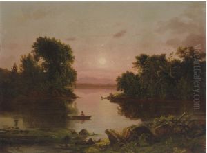 On The River, Sunset by Dewitt Clinton Boutelle