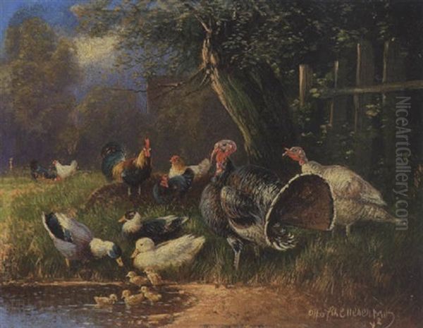 Truthahn Mit Henne, Ente Und Huhner - view 1