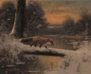 Schnurender Fuchs by Otto Scheuerer