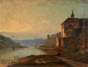 Rheinlandschaft by Caspar Johann Nepomuk Scheuren