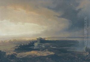 Gewitterstimmung Uber Niederrheinischer Landschaft