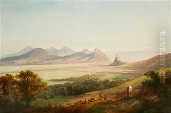 Rhenish Landscape With A View Of The Siebenge - view 1
