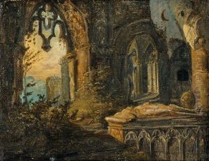 Studie Zu Die Vatergruft by Caspar Johann Nepomuk Scheuren