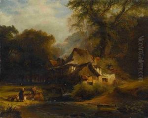 Muhle Im Wald by Caspar Johann Nepomuk Scheuren