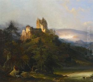 Ideale Landschaft Mit Schlossanlage Ideale Landschaft Mit Schlossanlage