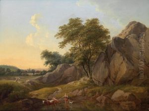 Weidelandschaft Mit Hirtin