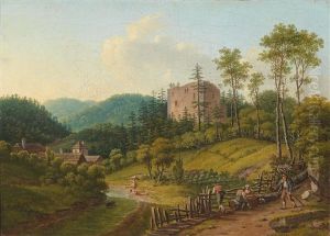 Das Alte Schlos Rain. Hauer Del Scheyerer Pinx by Franz Scheyerer