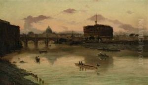 Am Tiber Mit Blick Auf Die Engelsburg Am Tiber Mit Blick Auf Die Engelsburg