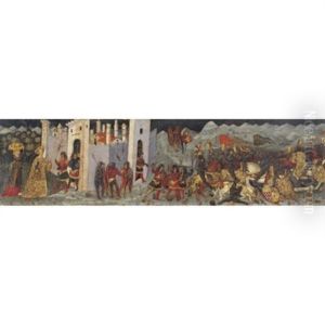 The Return Of Judith To Bethulia, And The Route Of The Jews Defeating The Assyrians by Paolo Schiavo
