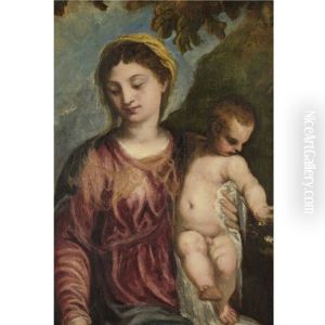 Madonna And Child by Andrea Schiavone