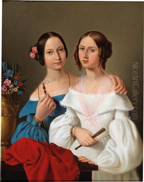 Portrait Of The Sisters Auguste And Caroline Von Luschin - view 1