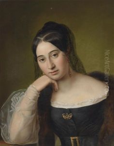 Bildnis Einer Nachdenklichen Dame Im Schwarzen Kleid