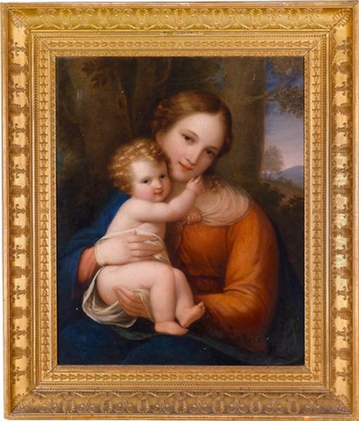 Madonna Mit Kind Vor Landschaftlichem Hintergrund - view 1