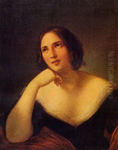 Ritratto Di Ragazza by Natale Schiavoni