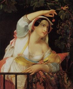 Donna In Costume by Natale Schiavoni