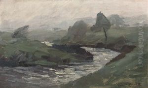 Lauchertal/schwabische Alb In Morgenstimmung by Karl Schickhardt